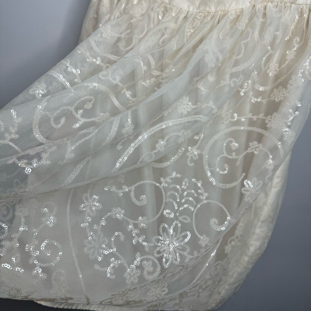 Jill Stuart Women’s 6 Sequin Ivory Mini Fit & Flare Dress - Picture 10 of 10